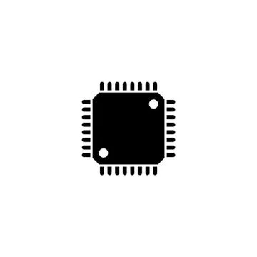 CPU Flat Vector Icon Stockillustratie