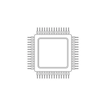 Cpu. flat vector icon Stock Illustration