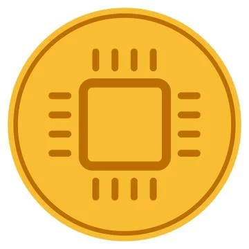 Cpu Gold Coin Illustrazione stock