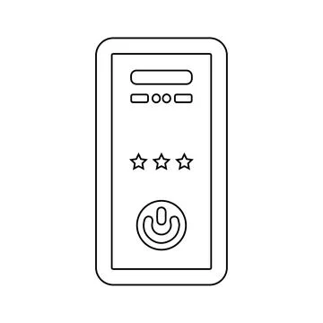 CPU Hardware, Case, PC, Desktop Equipment Icon Stock Illustration