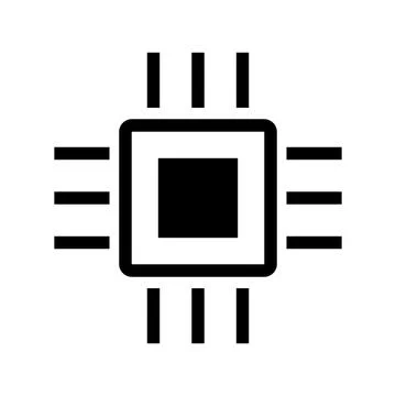 CPU Icon. Computer part. Vector. Stock Illustration