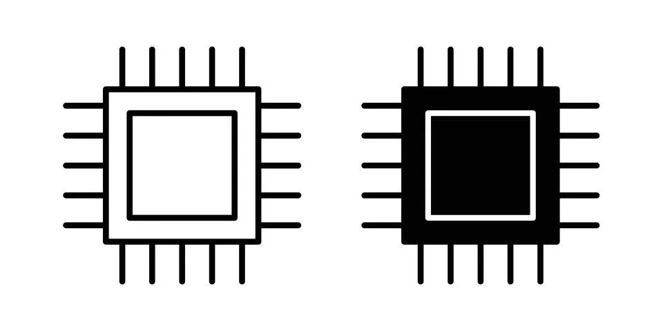 CPU icon concept. best for web design イラスト素材
