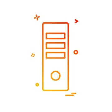 CPU icon design vector Stock Illustration