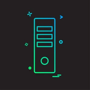 CPU icon design vector Stock Illustration