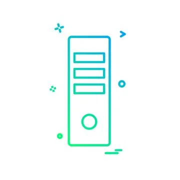CPU icon design vector Stock Illustration