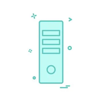CPU icon design vector Stock Illustration