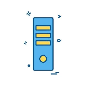CPU icon design vector Stock Illustration