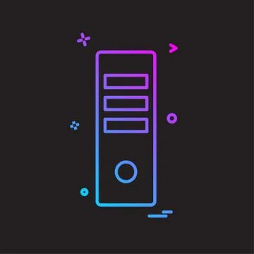 CPU icon design vector Stock Illustration