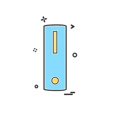 CPU icon design vector 库存插图