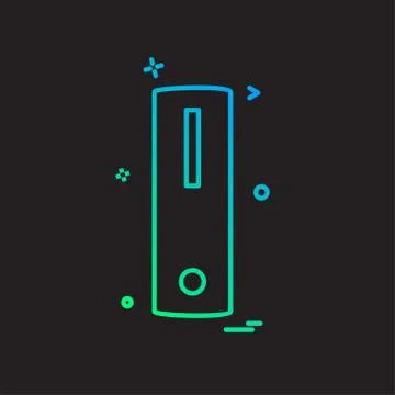 CPU icon design vector Stock Illustration