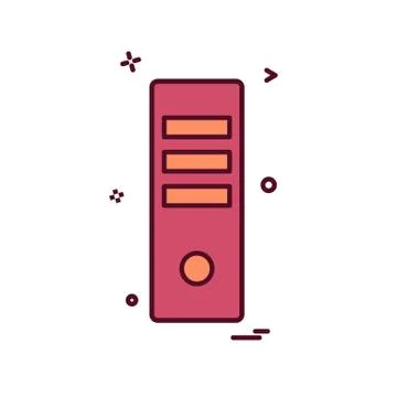 CPU icon design vector Stock Illustration
