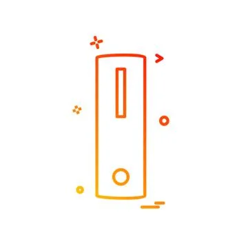 CPU icon design vector Stock Illustration