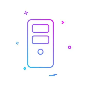 CPU icon design vector Stock Illustration