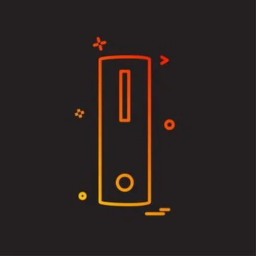 CPU icon design vector Stock Illustration