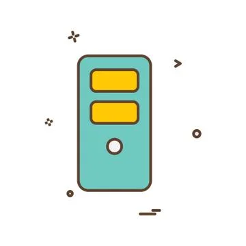 CPU icon design vector Stock Illustration