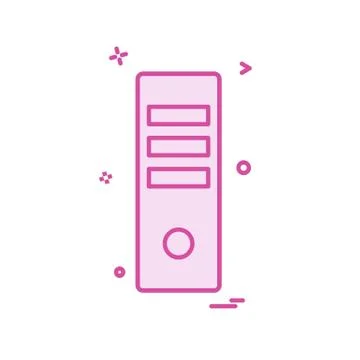 CPU icon design vector Stock Illustration