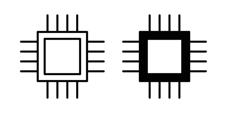 CPU icon graphic element. web icon set Stock-Illustration