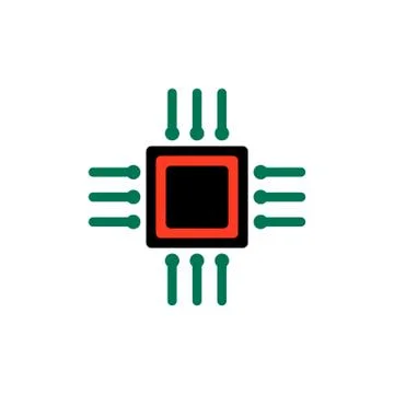 Cpu icon. Stock Illustration