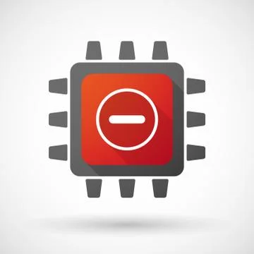 CPU icon with a math sign イラスト素材