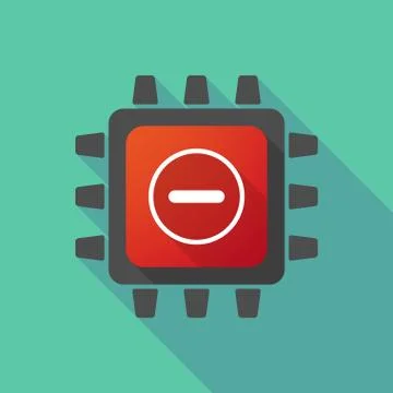 CPU icon with a math sign 스톡 일러스트