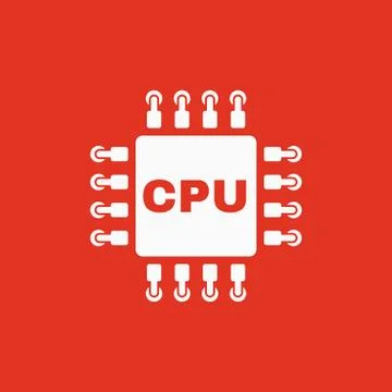 The cpu icon. Microprocessor and processor symbol. Flat 스톡 일러스트