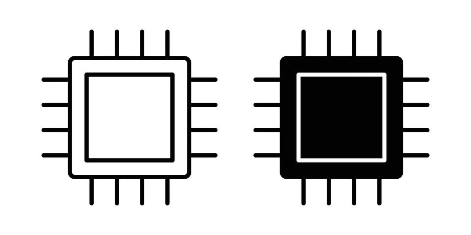 CPU icon or illustration vector symbols Stock-Illustration