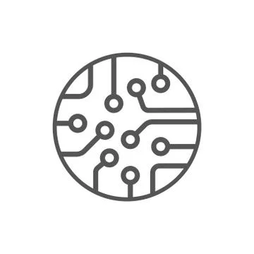 Cpu icon, vector cpu processor technology, electronic microchip Illustrazione stock