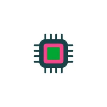 CPU Icon Vector Stock Illustration