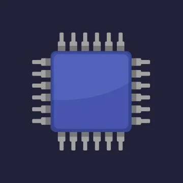 CPU Icon. Vector Stock Illustration