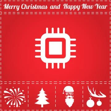 CPU Icon Vector Stockillustratie