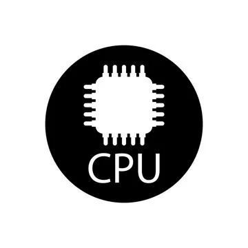 Cpu icon vector Stock Illustration