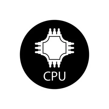 Cpu icon vector Stock Illustration