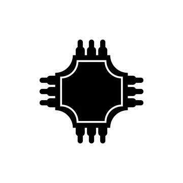 Cpu icon vector Stockillustratie