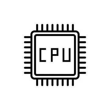 Cpu icon vector Stock Illustration