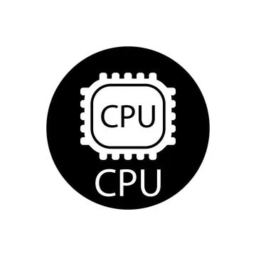 Cpu icon vector Stock Illustration