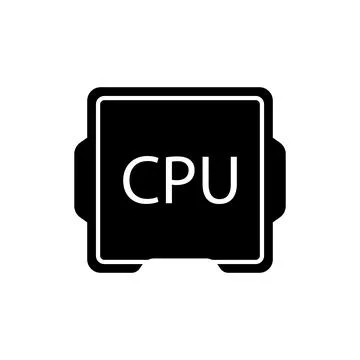 Cpu icon vector Stock Illustration