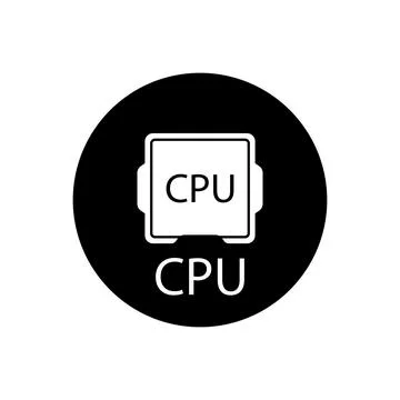 Cpu icon vector Stock Illustration