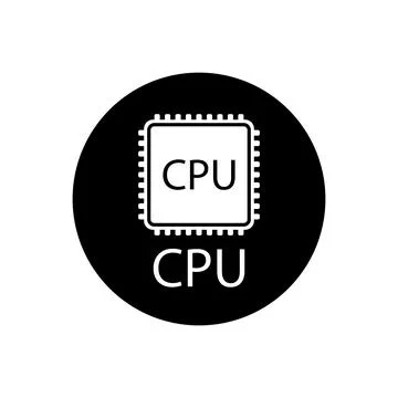 Cpu icon vector Stock Illustration