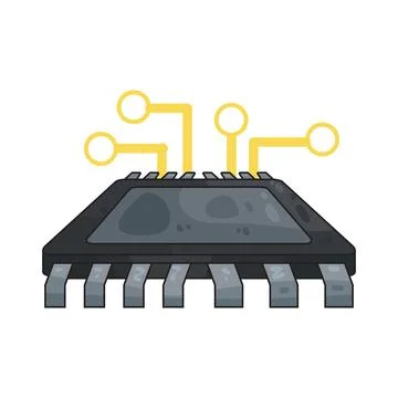 CPU illustration Stock Illustration