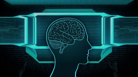 The CPU is installed in the brain, replacing, recovery the mind, consciousnes Stock Footage 77713258