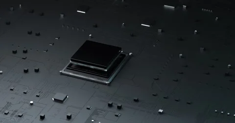 CPU Installing to mainboard Stock Footage 243004519