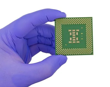 CPU isolated on white background Stock Photos