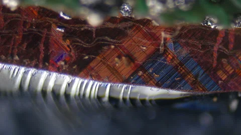 CPU layers, 100x times magnification. Internal structure of a modern processor Stock Footage 172463658