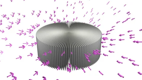 CPU machine heat sink with arrows air flowing in . 3d animation render Stock Footage 151329041