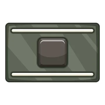 Cpu microprocessor chips icon, cartoon style Stock Illustration