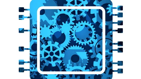 CPU microprocessor Icon Stock Footage 143128956