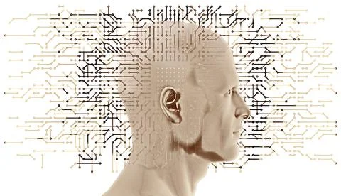 CPU Mind - Vintage Style Illustrazione stock
