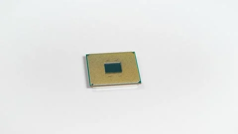 CPU. Modern high-performance processor on a white background. Such an element Stock Footage 144421848