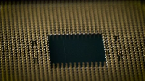 CPU. A modern high-performance processor with thousands of microchips and 動画素材 144546844