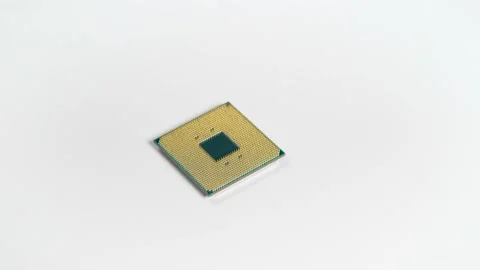 CPU. Modern high-performance processor on a white background. Such an element Stock Footage 144547775